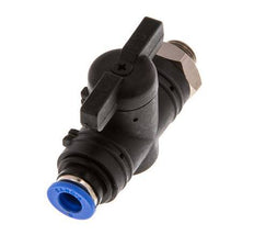 2-Way Straight Ball Valve 6 mm - G1/8'' Plastic/Brass