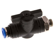 2-Way Straight Ball Valve 6 mm - G1/8'' Plastic/Brass