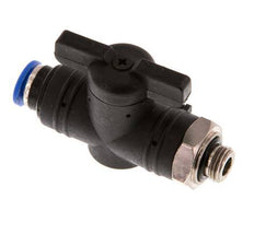 2-Way Straight Ball Valve 6 mm - G1/8'' Plastic/Brass