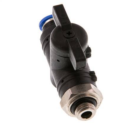 2-Way Straight Ball Valve 6 mm - G1/8'' Plastic/Brass