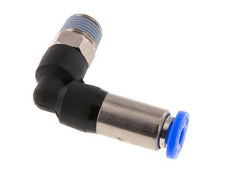 Push-In Fitting 4mm & R1/8'' Male Auto Shut-Off Elbow Brass/PBT 0-10bar (0-145psi) [2 Pieces]