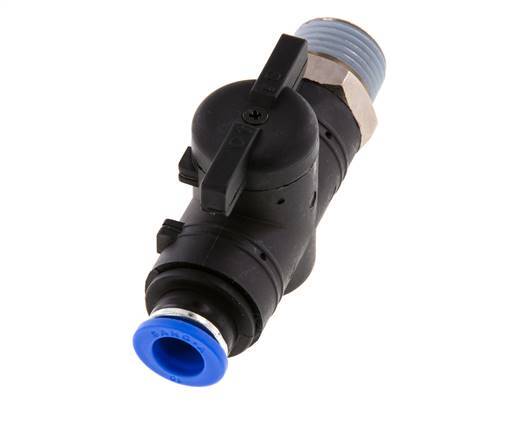 2-Way Straight Ball Valve 10 mm - R1/2'' Plastic/Brass