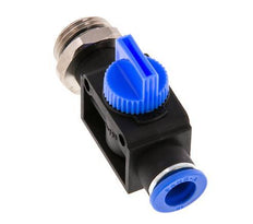 3/2-Way Shut-Off Hand Valve 10 mm - R3/8'' Plastic/Brass Thread-side venting