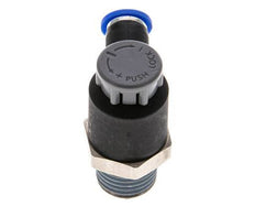 Flow Control Valve Meter-Out Elbow 4 mm - R1/4'' Brass/PA 66 Locknut