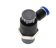 Flow Control Valve Meter-Out Elbow 4 mm - R1/4'' Brass/PA 66 Locknut