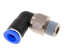 8mm & R1/4'' Elbow Swivel Joint Push-In-Male Threads Nickel-Plated Brass/PBT NBR Rotatable