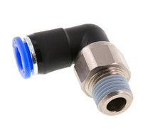 8mm & R1/4'' Elbow Swivel Joint Push-In-Male Threads Nickel-Plated Brass/PBT NBR Rotatable
