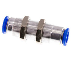 Push-In Fitting 12mm Auto Shut-Off Brass/PBT Bulkhead 0-10bar (0-145psi)