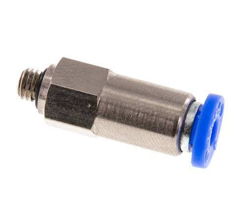 Push-In Check Valve 4mm & M5 Male Brass/PBT 0.2-10bar (3-145psi) Hose-Thread