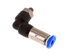 Push-In Fitting 4mm & M5 Male Auto Shut-Off Elbow Brass/PBT 0-10bar (0-145psi)