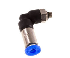 Push-In Fitting 4mm & M5 Male Auto Shut-Off Elbow Brass/PBT 0-10bar (0-145psi)
