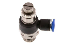 Flow Control Silencer Meter-Out Elbow 6 mm - G1/4'' Brass/PA 66