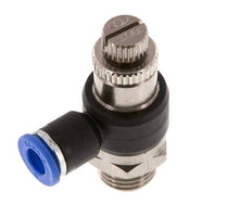 Flow Control Silencer Meter-Out Elbow 6 mm - G1/4'' Brass/PA 66