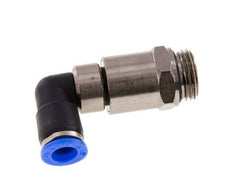 10mm & G1/2'' Elbow Quick Swivel Joint Push-In-Male Threads Nickel-Plated Brass/PBT NBR Rotatable