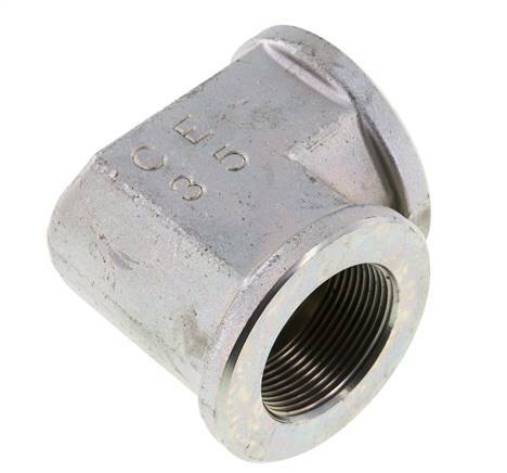 90deg Angled Fitting G1 1/2'' Female High Pressure Steel 160bar (2248.0psi) Hydraulic