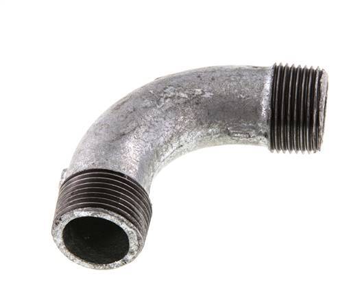 90deg Angled Pipe R1'' Cast Iron 25bar (351.25psi)