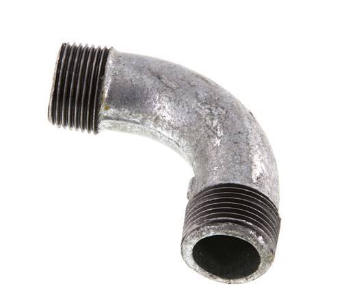 90deg Angled Pipe R1'' Cast Iron 25bar (351.25psi)