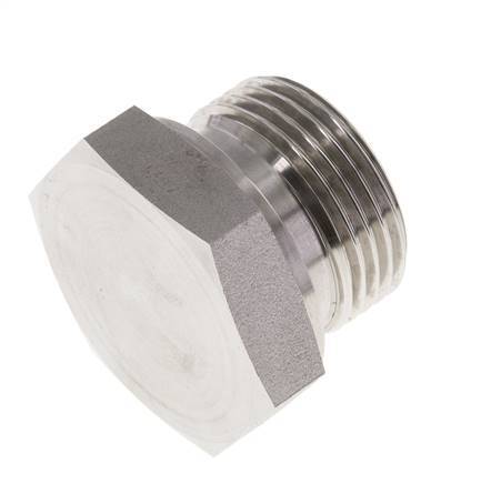 Plug G1'' Stainless steel with External Hex 60° cone 150bar (2107.5psi) Hydraulic