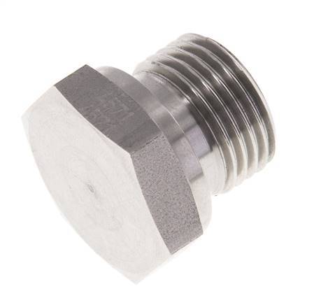 Plug G1/2'' Stainless steel with External Hex 60° cone 300bar (4215.0psi) Hydraulic