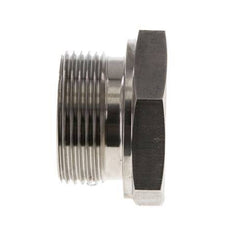 Plug G1 1/4'' Stainless steel with External Hex 60° cone 150bar (2107.5psi) Hydraulic