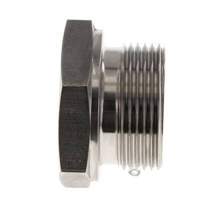 Plug G1 1/4'' Stainless steel with External Hex 60° cone 150bar (2107.5psi) Hydraulic