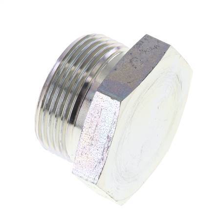 Plug G1 1/4'' Steel with External Hex 60° cone 150bar (2107.5psi) Hydraulic