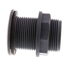 Screw Connection for Drain Cocks G1 1/4'' DN13 Bulkhead Polypropylene (pp) EPDM 10bar (140.5psi) FDA