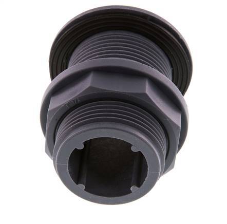 Screw Connection for Drain Cocks G1 1/4'' DN13 Bulkhead Polypropylene (pp) EPDM 10bar (140.5psi) FDA