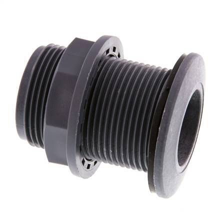 Screw Connection for Drain Cocks G1 1/4'' DN13 Bulkhead Polypropylene (pp) EPDM 10bar (140.5psi) FDA