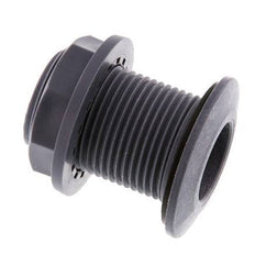 Screw Connection for Drain Cocks G1'' DN24 Bulkhead Polypropylene (pp) EPDM 10bar (140.5psi) FDA