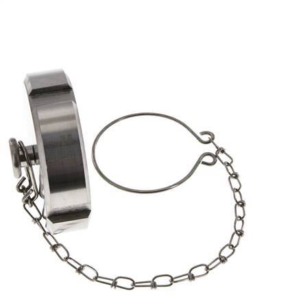 Cap Nut Rd65 X 1/6'' DN 40 Stainless Steel 1.4404 NBR DIN 11851 FDA 21 with Chain