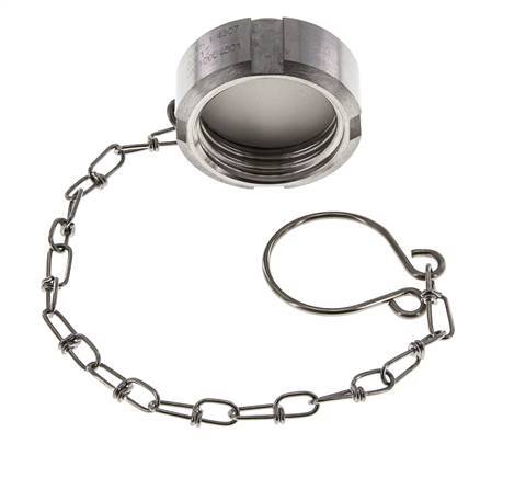 Cap Nut Rd34 X 1/8'' DN 15 Stainless Steel 1.4301 NBR DIN 11851 FDA 21 with Chain