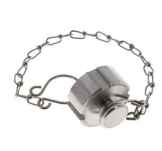 Cap Nut Rd28 X 1/8'' DN 10 Stainless Steel 1.4301 NBR DIN 11851 FDA 21 with Chain