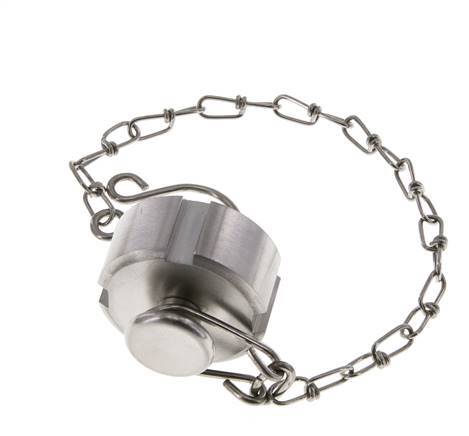 Cap Nut Rd28 X 1/8'' DN 10 Stainless Steel 1.4301 NBR DIN 11851 FDA 21 with Chain