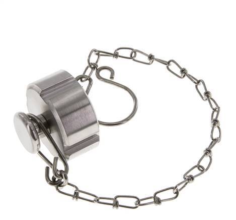 Cap Nut Rd28 X 1/8'' DN 10 Stainless Steel 1.4301 NBR DIN 11851 FDA 21 with Chain