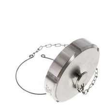 Cap Nut Rd95 X 1/6'' DN 65 Stainless Steel 1.4404 NBR DIN 11851 FDA 21 with Chain