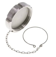 Cap Nut Rd95 X 1/6'' DN 65 Stainless Steel 1.4404 NBR DIN 11851 FDA 21 with Chain