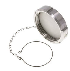Cap Nut Rd95 X 1/6'' DN 65 Stainless Steel 1.4404 NBR DIN 11851 FDA 21 with Chain