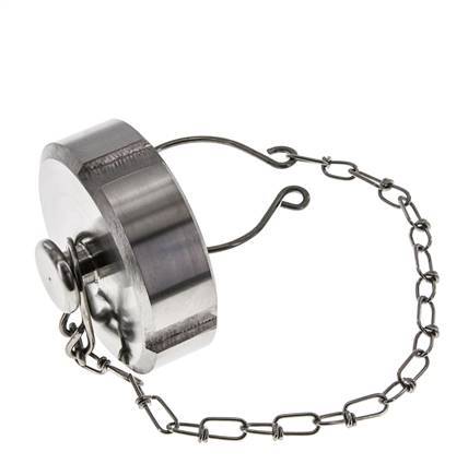Cap Nut Rd52 X 1/6'' DN 25 Stainless Steel 1.4404 NBR DIN 11851 FDA 21 with Chain