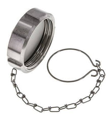 Cap Nut Rd58 X 1/6'' DN 32 Stainless Steel 1.4404 NBR DIN 11851 FDA 21 with Chain