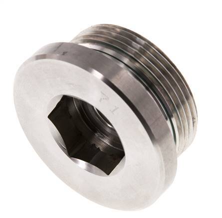 Plug M42 X 2 Stainless steel FKM with Internal Hex 250bar (3512.5psi)