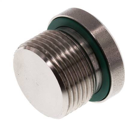 Plug M22 X 1.5 Stainless steel FKM with Internal Hex 400bar (5620.0psi)