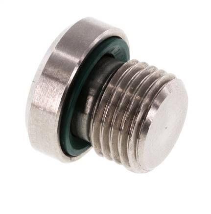 Plug M10 X 1 Stainless steel FKM with Internal Hex 400bar (5620.0psi)