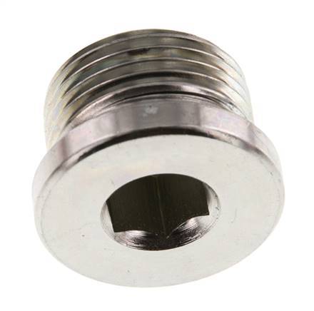 Plug M27 X 2 Steel NBR with Internal Hex 400bar (5620.0psi)