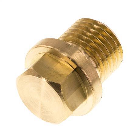 Plug G1/4'' Brass with Collar and External Hex 16bar (224.8psi) [5 Pieces]
