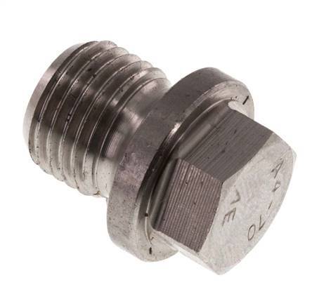 Plug G1/4'' Stainless steel with Collar and External Hex 40bar (562.0psi)