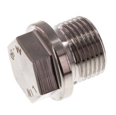 Plug G3/8'' Stainless steel with Collar and External Hex 40bar (562.0psi)