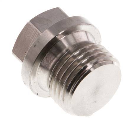 Plug G1/2'' Stainless steel with Collar and External Hex 40bar (562.0psi)