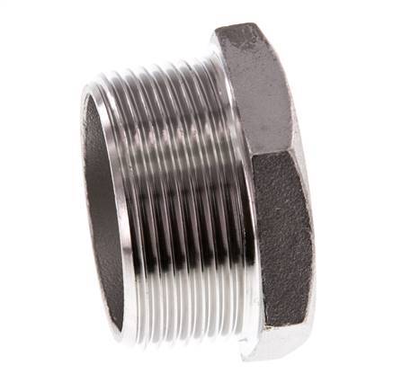 Plug R1 1/2'' Stainless steel with External Hex 16bar (224.8psi)