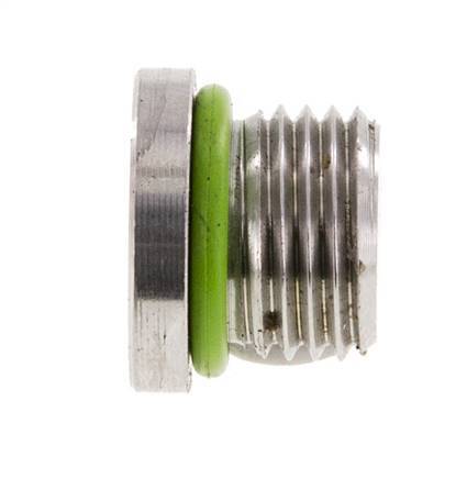 Plug UNF 1/2''-20 Stainless steel FKM with Internal Hex 630bar (8851.5psi)